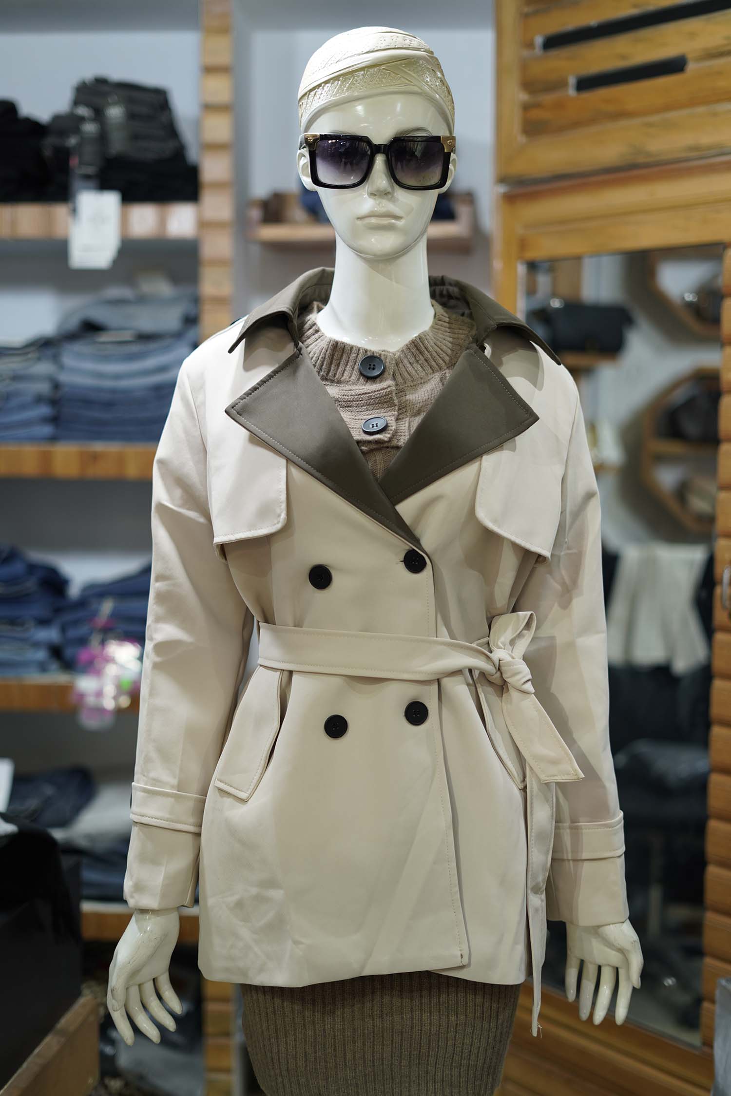 New Style Down Jacket Trench Coat